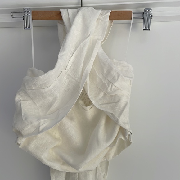 New Criss Cross Tank Summer Tops Sexy Sleeveless Halter Neck | White | S - Picture 6 of 10